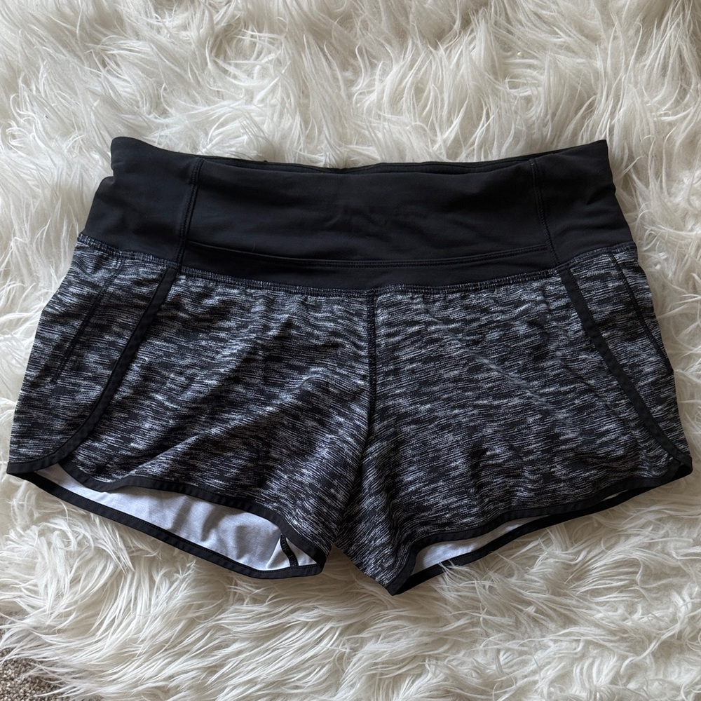 Lululemon Athletica Charcoal and Black Athletic Shorts